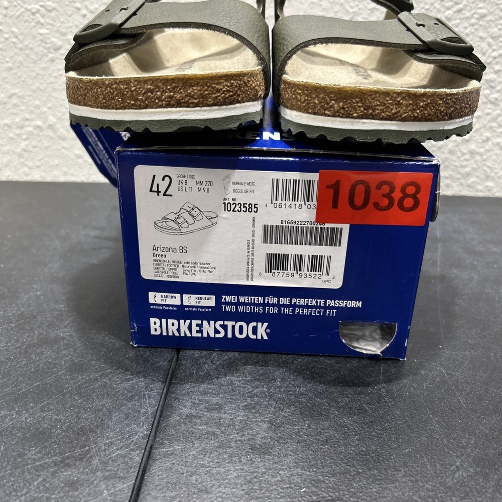 Birkenstock Arizona Birko-Flor Green EU 42 US L11 M9 Mens - Picture 3 of 9